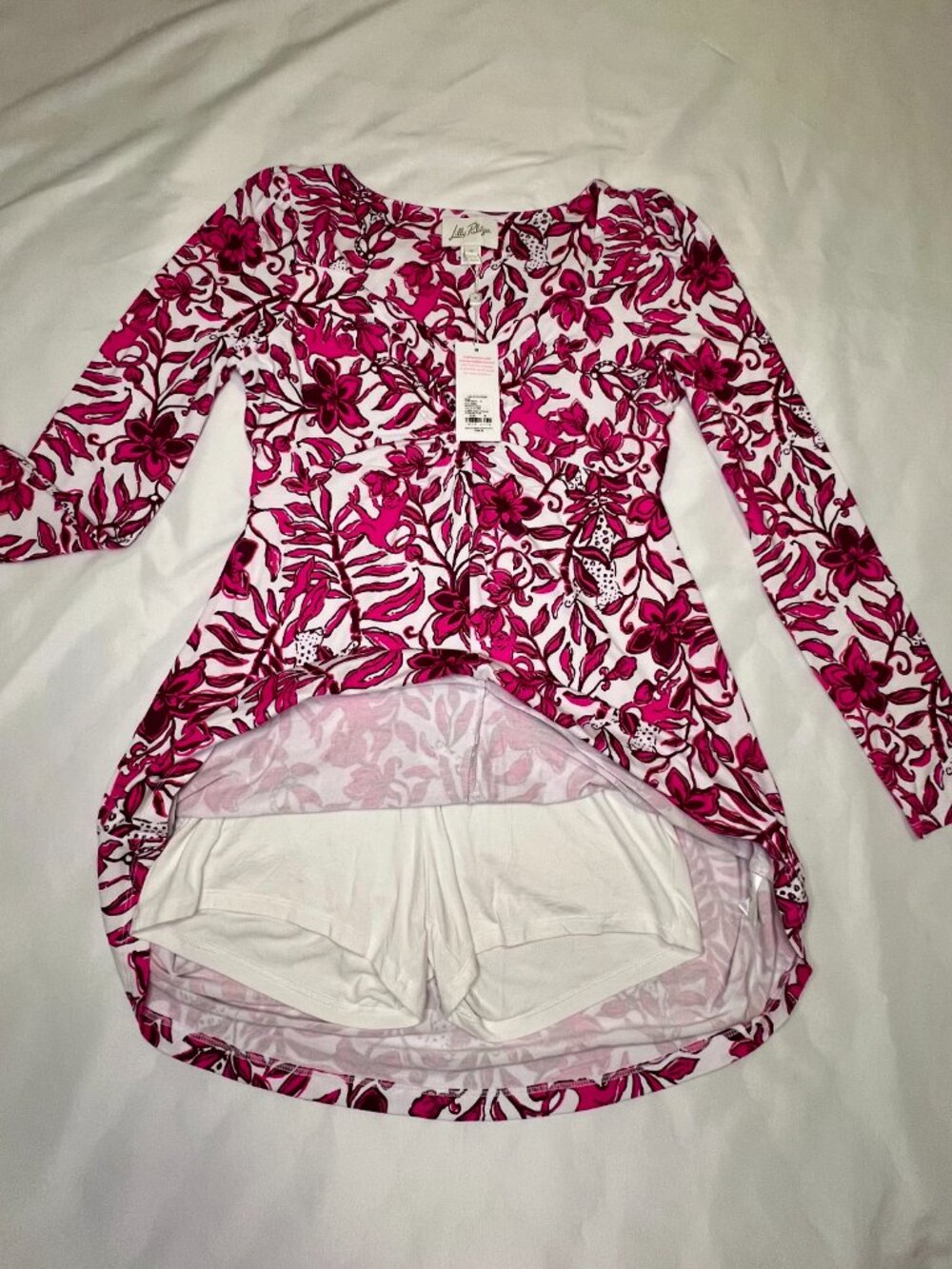 NWT Lilly Pulitzer Anne Skirted Romper In Elder Blossom Size Medium Floral - Picture 6 of 14